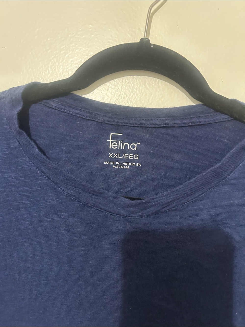 FELINA | Navy Crew Neck T-Shirt, Size XXL - Picture 3 of 4